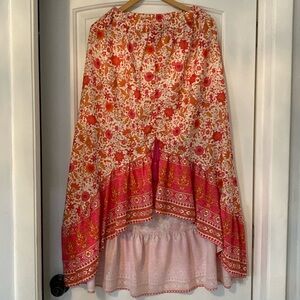 Mon Amie Skirt floral with shorter front longer back